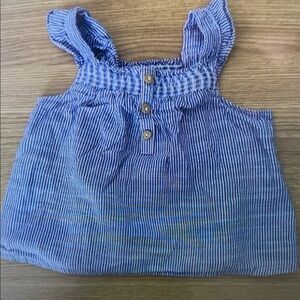 Blue Striped Kids Tank Top